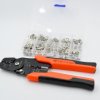 Zestaw konektorów widełkowych i oczkowych + zaciskarka (330szt)