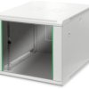 Wall cabinet, 9 U, (H x W x D) 505 x 600 x 600 mm, IP20, sheet steel, light gray, DN-19 09U-6/6-EC