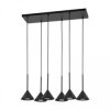 Lampa wisząca czarna ze stożkowymi kloszami CONO BLACK MINI 6 10306 TK Lighting
