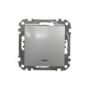 Łącznik 1-biegunowy z sygnalizacją załączenia, srebrne aluminium, Sedna Design i Elements SDD113101N