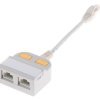 Adapter do złączy RJ RJ45 Cat5 Bez ekranowania porty: 2 Adapter T RS PRO