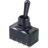 Toggle switch, black, 4 pole, latching, On-On, 4 A/28 VDC, 12166X778