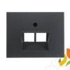BERKER K.1 Płytka czołowa do gniazda przyłączeniowego podwójne UAE antracyt mat lakierowany 14097006 HAGER