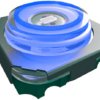 Short-stroke pushbutton, 1 Form A (N/O), 50 mA/28 V, illuminated, blue, actuator (transparent), 4 N, SMD, 3006.2124