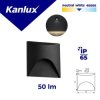 Oprawa przyschodowa LED kwadratowa EXIN LED L B-NW 2.5W 220-240 AC 50lm kl.I IP65 neutralna 4000K czarny 39139