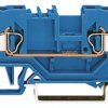 Blok zacisków przelotowych WAGO 281-904 poziomy: 1 281 Niebieski raster: 6 mm 800 V 4 mm² Obejma ATEX, IECEx
