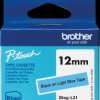 BTAGL31 Labelling tape, black on blue, 12 mm, Btag