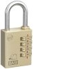 Basi 6220-4000 Padlock Combination Brass/Steel 3-Digit Secure Lock