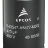 Kondensator 100μF 400V dc Zatrzaskowy EPCOS roztaw: 10mm 25 (Dia.) x 25mm