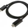 CA-DPHD11CC-0018BK Kabel DisplayPort wtyk,HDMI wtyk DisplayPort 1.1 1,8m czarny