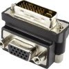 adapter kątowy DVI, VGA Renkforce RF-4128855 DVI/VGA, [1x złącze męskie DVI 24+5-pin - 1x złącze żeńskie VGA]