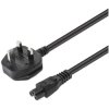 Manhattan 356435 Mains Power Cord/Cable, UK 3-pin plug to C5 Female (cloverleaf