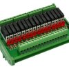 CZH-LABS Slim DIN Rail Mount DC12V Sink/NPN 16 SPST-NO 5A Power Relay Module, APAN3112