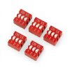 Przełącznik DIP switch 3-polowy - czerwony - 5szt.