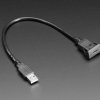 Adafruit Snap-In Panel Mount Cable - USB C Socket to USB A Plug