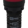 Kontrolka 12V ac/dc Czerwony RS PRO średnica wycięcia 22mm Montaż panelowy Śruba