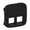 VALENA ALLURE Plakietka czarna gniazda podwójne 2xRJ11 lub 2xRJ45 lub RJ11/RJ45 755428 LEGRAND