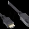 DP-HDMI Cable DisplayPort 1.2 > HDMI, black, 2m