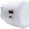 EcoSavers USB Timer Charger Ładowarka USB 20 W 1x USB-A, 1x USB-C® biały dom