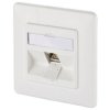 Metz Connect 1309111002-E Network Outlet Cat 6A 1-Port Flush Mount Pure White