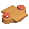 Zacisk uziemiający, Złącze połączeniowe bednarki, Miedź, rozmiar: 26 x 8mm