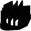 Clip-on heatsink, (L x W x H) 27 x 40 x 19.1 mm, 12 K/W, black anodized, AKK 191