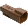 Housing, connector, pin, male, 2 pole, AT04-2P-BRN