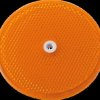 7602 Trailer - reflector, round, with hole, yellow
