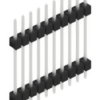 Pin header, 10 pole, pitch 2.54 mm, straight, black, 10056765