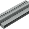 Pin header, 17 pole, pitch 5 mm, angled, gray, 231-617/019-000