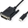 Kabel adapterowy VALUE USB typu C - DVI, M/M, 1 m