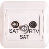Simon Akord Gniazdo antenowe SAT/SAT/RTV końcowe beżowe AZAR+SAT3.1-P2/12