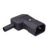 C14 IEC Elbow Rewireable Straight Cable Connector 10A