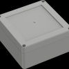 6U07121206017 Industrial housing, 119.8 x 119.8 x 60.1mm, IP65, light gray