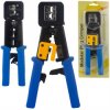 Zaciskarka przelotowych wtyków modularnych RJ45 (8p8c) i telefonicznych RJ12 (6p6c) RJ11 (6p4c) czołowa NEKU