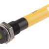 Lampka kontrolna do montażu panelowego 24V dc, Żółta 6mm LED Końcówka lutownicza RS PRO