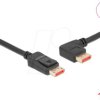 87044 DisplayPort 1.4 cable, 8K @ 60 Hz, 90° left angled, 1 m