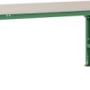 Manuflex AS0021.6011 Stół pakowy PACKPOOL standard z płytą melaminową, szer. X gł. X wys. = 1750 x 800 x 760-870 mm rese