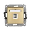 ICON Mechanizm gniazda pojedynczego USB A-B 2.0 złoty 29IGUSB-3