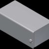 Die-cast aluminum enclosure, (L x W x H) 38 x 72 x 28 mm, gray (RAL 7001), IP40, 1/A.1