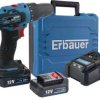 Wiertarko-wkrętarka Erbauer 12V 2 x 2,0Ah