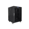 SZAFA INSTALACYJNA RACK STOJĄCA 19 15U 600X600 CZARNA DRZWI SZKLANE LCD LANBERG (FLAT PACK)