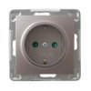 IMPRESJA Gniazdo pojedyncze z uziemieniem schuko z przesłonami torów prądowych tytan GP-1YSP/m/23 OSPEL