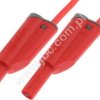 2612-IEC-25-RT Przewód PVC 1,0mm2, 0,25m, 2x(wt.pr+gn)4mm, czerwony, ELECTRO-PJP, 2612-IEC-25R