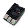 Obudowa do Raspberry Pi 5 z dwoma wentylatorami - aluminiowa - czarna