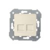 SIMON 82 Pokrywa gniazda RJ45 beż 2 gniazda z adapterem i żaluzjami 82006-31 KONTAKT SIMON