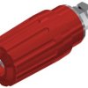Pole terminal, 4 mm, red, 30 VAC/60 VDC, 35 A, M4 threaded bolt, nickel-plated, 930757101