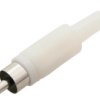 WCINCH-TW-M Wtyk RCA (cinch) biały z osłoną kabla (dł. złącza 48mm)
