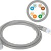 Patch-cord U/UTP kat.5e PVC 15.0m szary KKU5SZA15