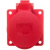 Gniazdo tablicowe 16A 5P 400V /75x75/ czerwone IP44 TWIST 315-6f7
